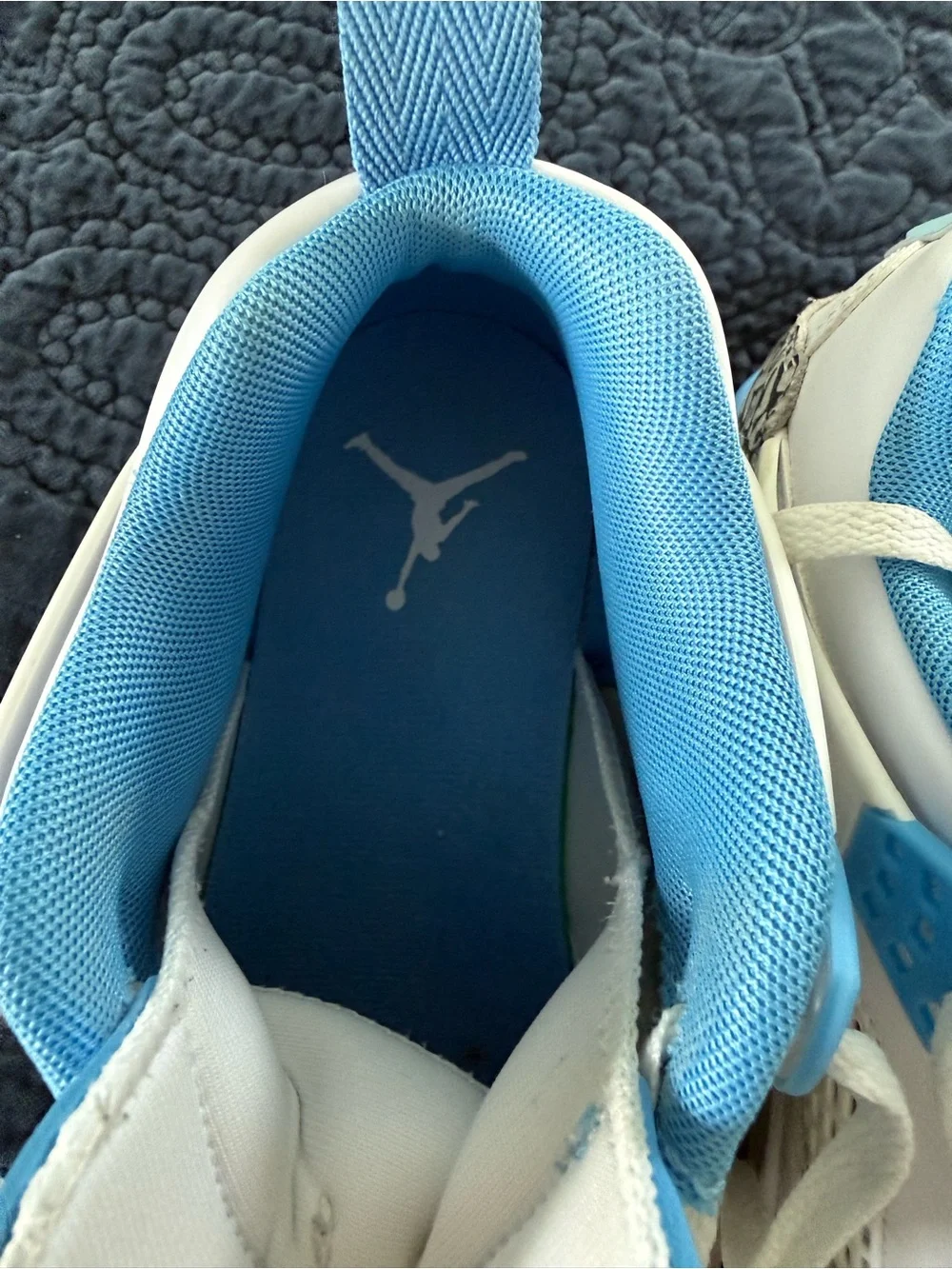 Air Jordan Retro Style White & University Blue Sneakers